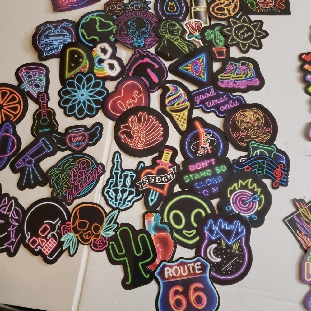 Neon sign style stickers 100 - Picture 8 of 11